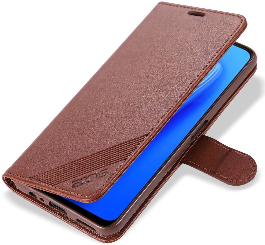AZNS Oppo A74 5G Hoesje Portemonnee Book Case Bruin afbeelding 1