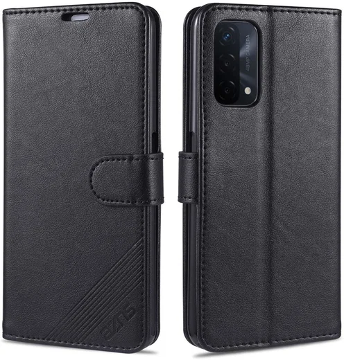 AZNS Oppo A74 5G Hoesje Portemonnee Book Case Zwart afbeelding 6