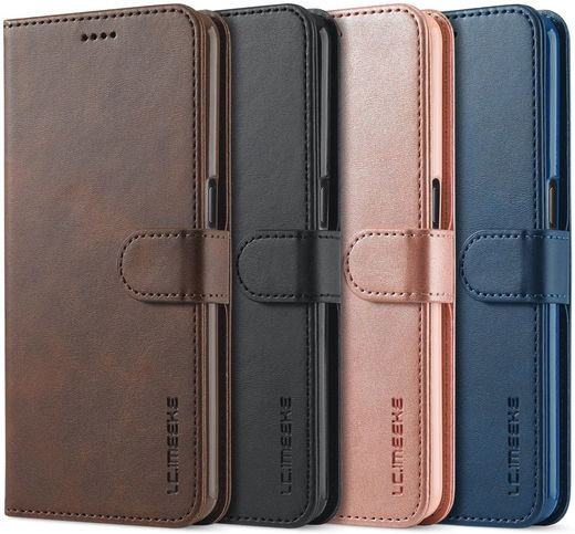 LC.IMEEKE Oppo A54 / A74 5G Hoesje Book Case Kunst Leer Zwart afbeelding 5