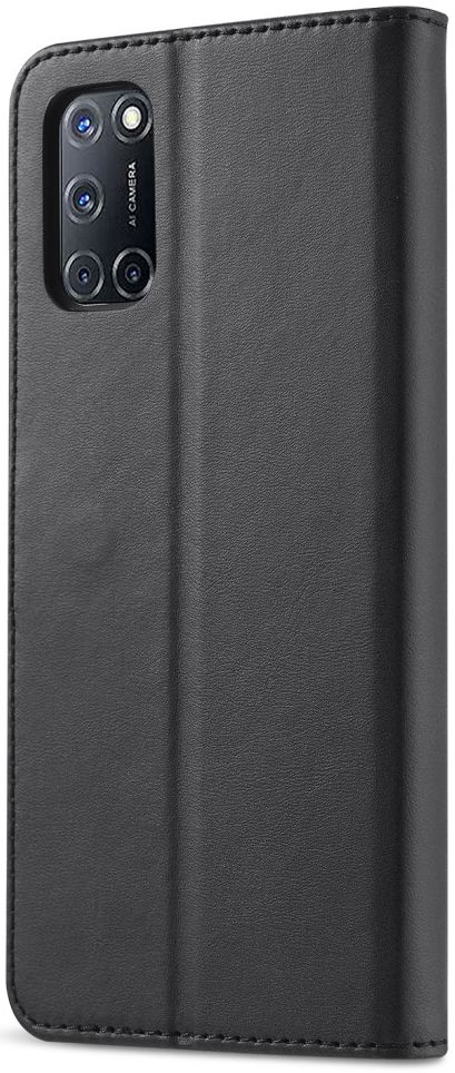 LC.IMEEKE Oppo A54 / A74 5G Hoesje Book Case Kunst Leer Zwart afbeelding 1