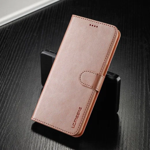 LC.IMEEKE Oppo A54 5G / A74 5G Hoesje Book Case Kunst Leer Roze Goud afbeelding 6
