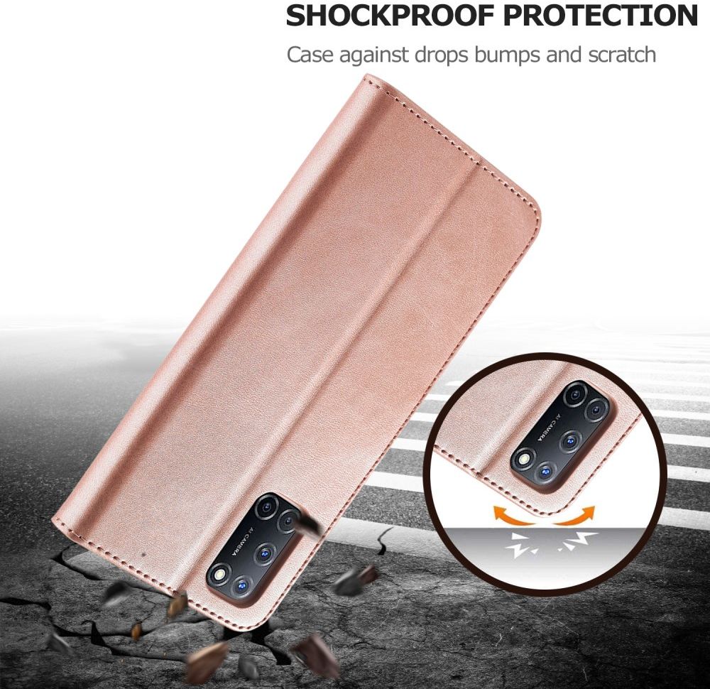 LC.IMEEKE Oppo A54 5G / A74 5G Hoesje Book Case Kunst Leer Roze Goud afbeelding 10
