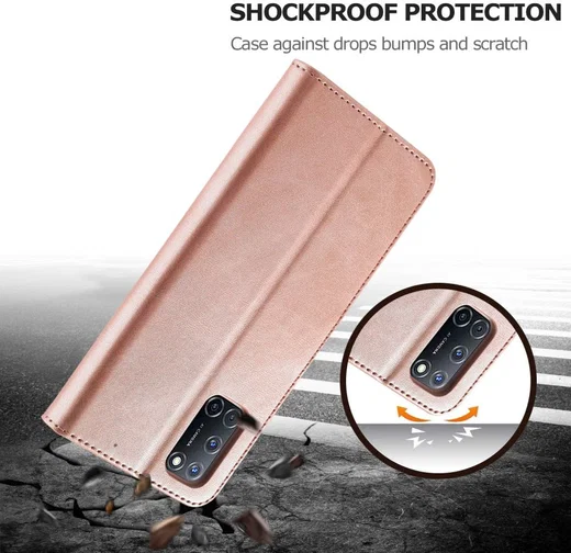 LC.IMEEKE Oppo A54 5G / A74 5G Hoesje Book Case Kunst Leer Roze Goud afbeelding 10