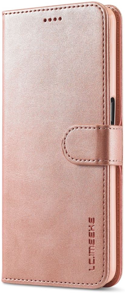LC.IMEEKE Oppo A54 5G / A74 5G Hoesje Book Case Kunst Leer Roze Goud afbeelding 1