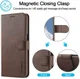LC.IMEEKE Oppo A54 5G / A74 5G Hoesje Book Case Kunst Leer Bruin afbeelding 9