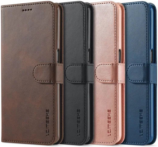 LC.IMEEKE Oppo A54 5G / A74 5G Hoesje Book Case Kunst Leer Blauw afbeelding 5