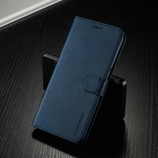 LC.IMEEKE Oppo A54 5G / A74 5G Hoesje Book Case Kunst Leer Blauw afbeelding 6