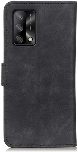 KHAZNEH Oppo A74 4G Hoesje Hoesje Retro Wallet Book Case Zwart afbeelding 3