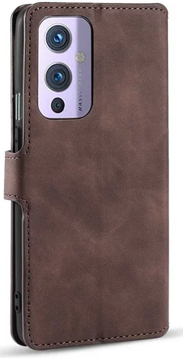 DG Ming OnePlus 9 Hoesje Retro Wallet Book Case Coffee afbeelding 5