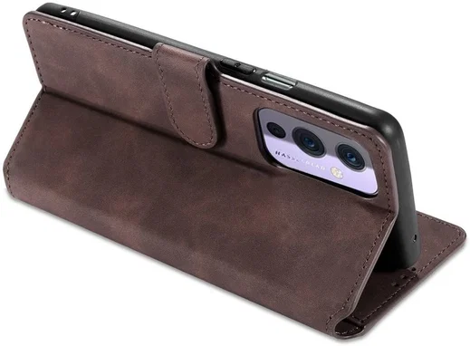DG Ming OnePlus 9 Hoesje Retro Wallet Book Case Coffee afbeelding 7