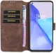 DG Ming OnePlus 9 Hoesje Retro Wallet Book Case Coffee afbeelding 1