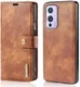 OnePlus 9 Hoesje 2-in-1 Book Case en Back Cover Bruin afbeelding 5