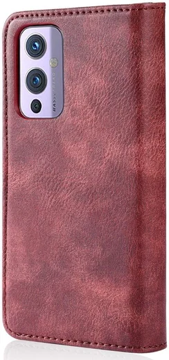 OnePlus 9 Hoesje 2-in-1 Book Case en Back Cover Rood afbeelding 8