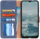 KHAZNEH Nokia 6.3 / G10 / G20 Hoesje Retro Portemonnee Book Case Blauw afbeelding 1