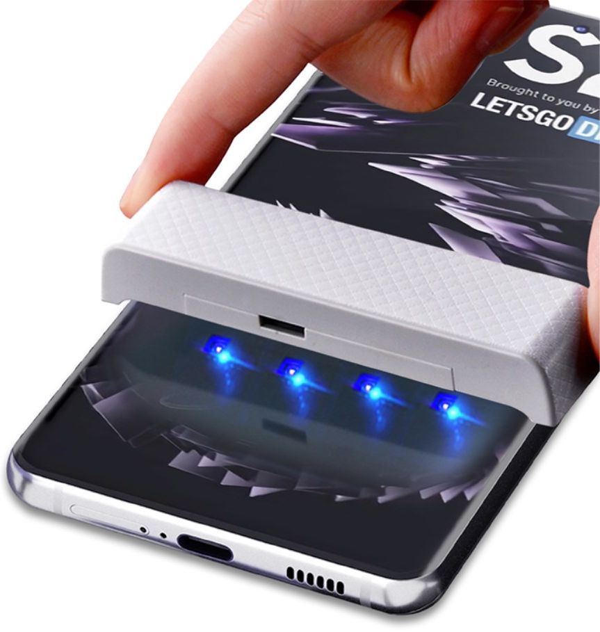 Samsung Galaxy S21 Ultra Screen Protector Tempered UV Glass Full Cover afbeelding 2