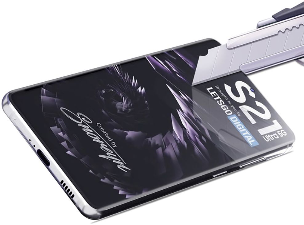 Samsung Galaxy S21 Ultra Screen Protector Tempered UV Glass Full Cover afbeelding 7