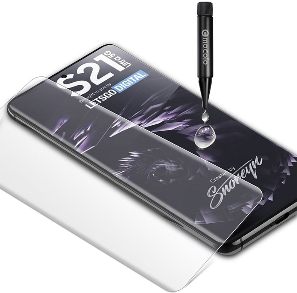 Samsung Galaxy S21 Ultra Screen Protector Tempered UV Glass Full Cover afbeelding 9