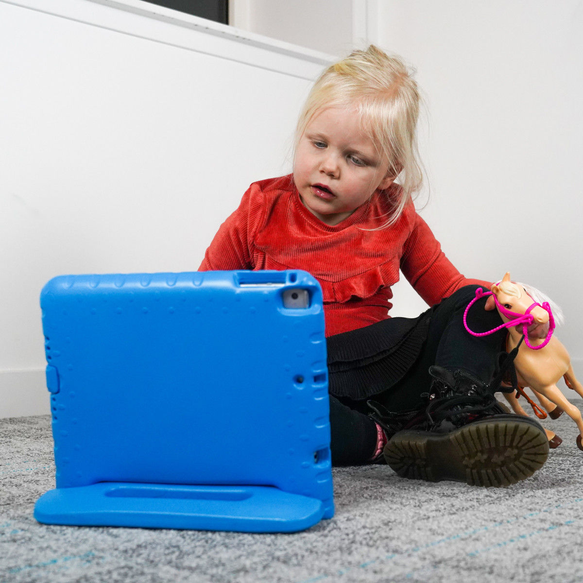 Samsung Galaxy Tab S6 Kinder Tablethoes met Handvat Blauw afbeelding 6