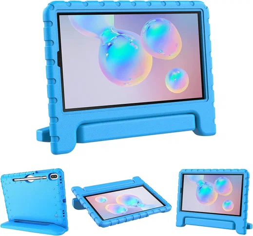 Samsung Galaxy Tab S6 Kinder Tablethoes met Handvat Blauw afbeelding 2
