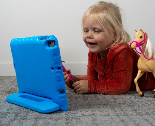 Samsung Galaxy Tab S6 Kinder Tablethoes met Handvat Blauw afbeelding 7