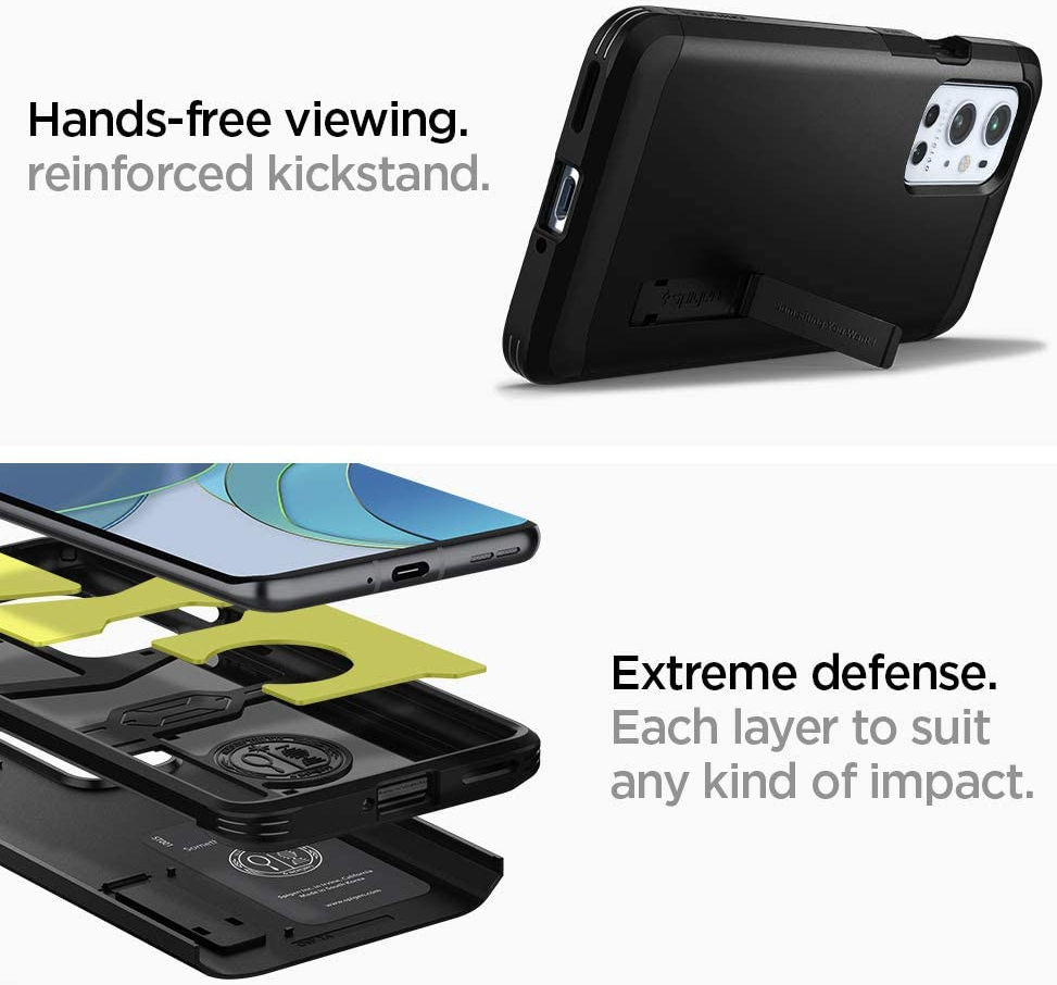 Spigen Tough Armor OnePlus 9 Pro Hoesje Back Cover Zwart afbeelding 7