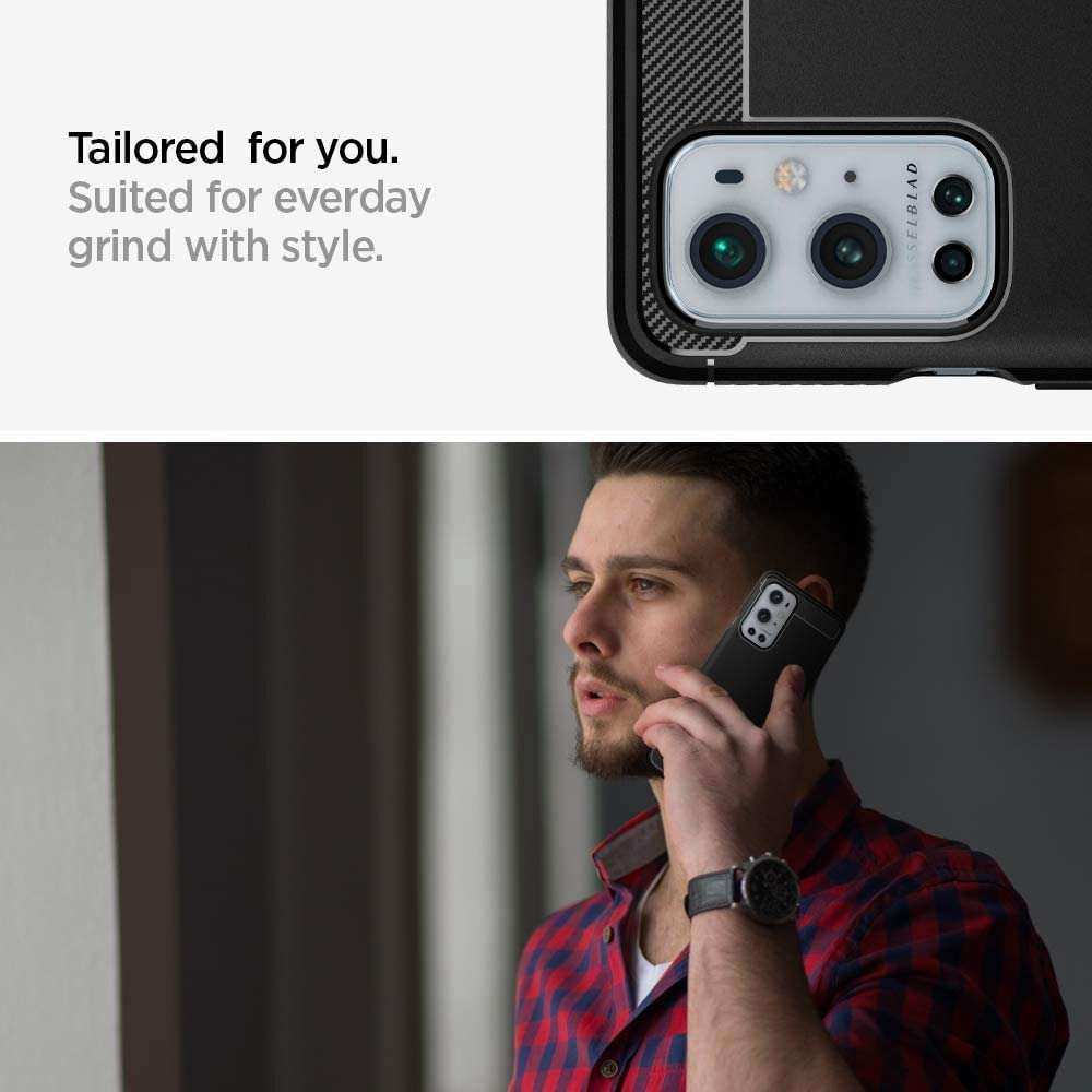 Spigen Rugged Armor OnePlus 9 Pro Hoesje Back Cover Zwart afbeelding 3