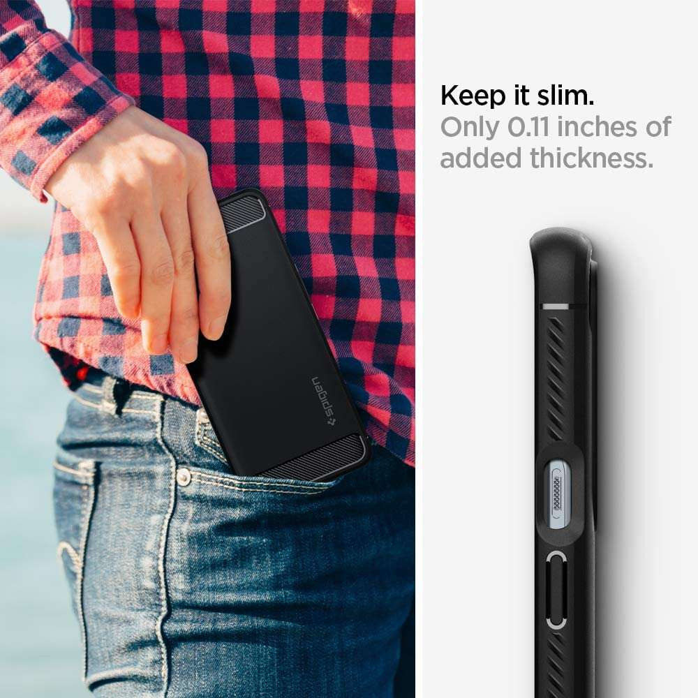 Spigen Rugged Armor OnePlus 9 Pro Hoesje Back Cover Zwart afbeelding 4