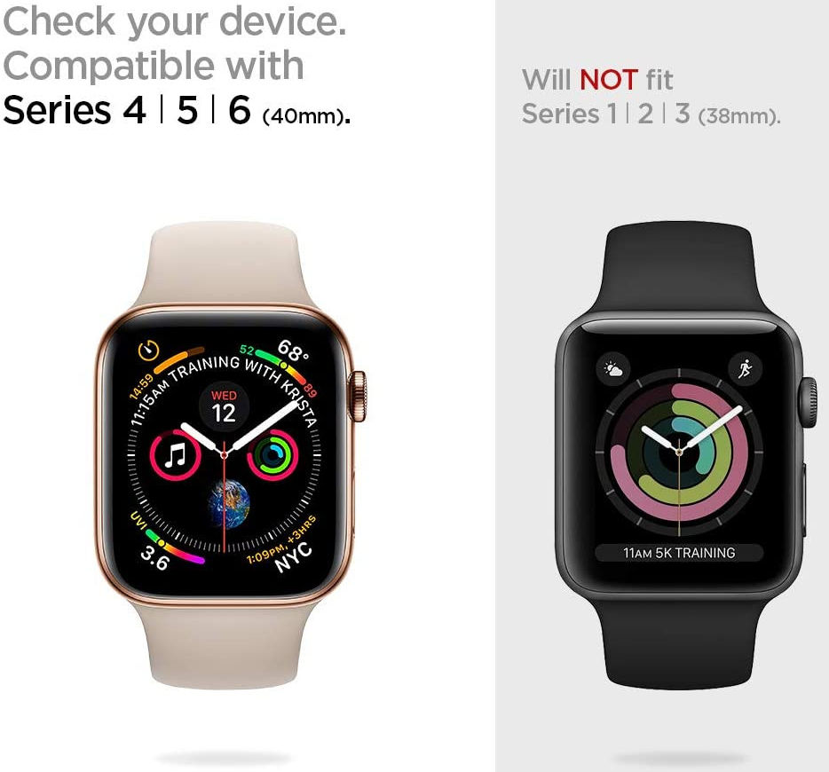 Spigen Thin Fit Apple Watch 40MM Hoesje Hard Plastic Bumper Grijs afbeelding 6