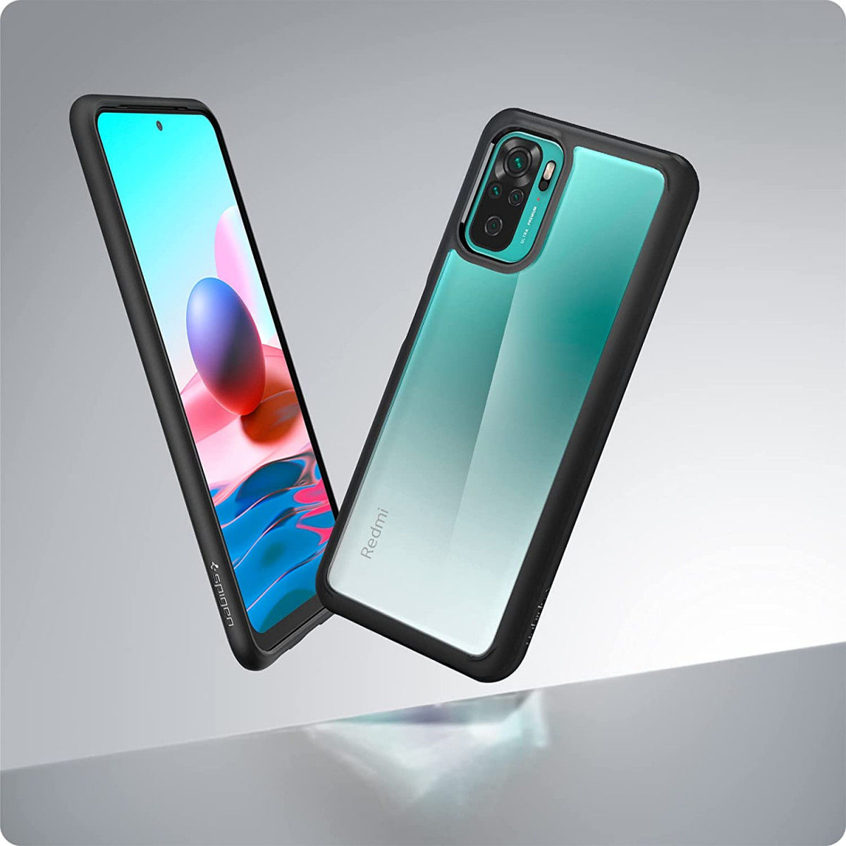 Spigen Ultra Hybrid Xiaomi Redmi Note 10 / 10S Hoesje Back Cover Zwart afbeelding 4
