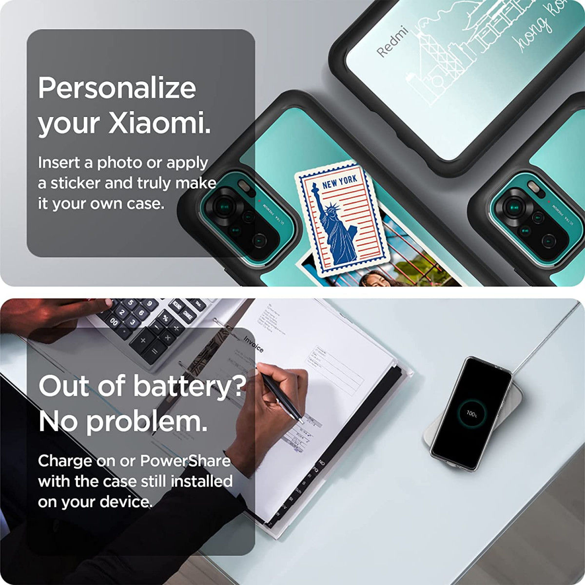 Spigen Ultra Hybrid Xiaomi Redmi Note 10 / 10S Hoesje Back Cover Zwart afbeelding 7