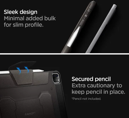 Spigen Rugged Armor Pro Apple iPad Pro 11 (2018/2020/2021) Hoes Grijs afbeelding 4
