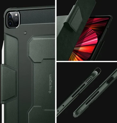 Spigen Rugged Armor Pro Apple iPad Pro 11 (2018/2020/2021) Hoes Groen afbeelding 7