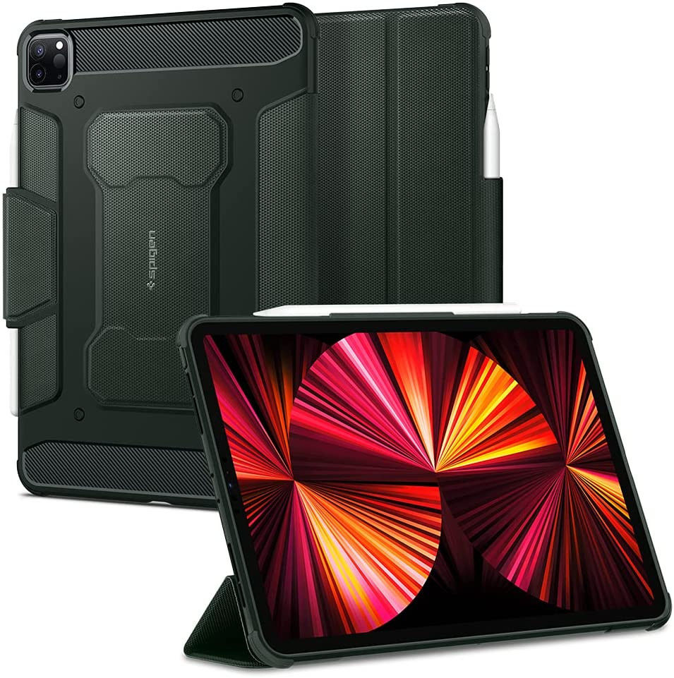 Spigen Rugged Armor Pro Apple iPad Pro 11 (2018/2020/2021) Hoes Groen afbeelding 1