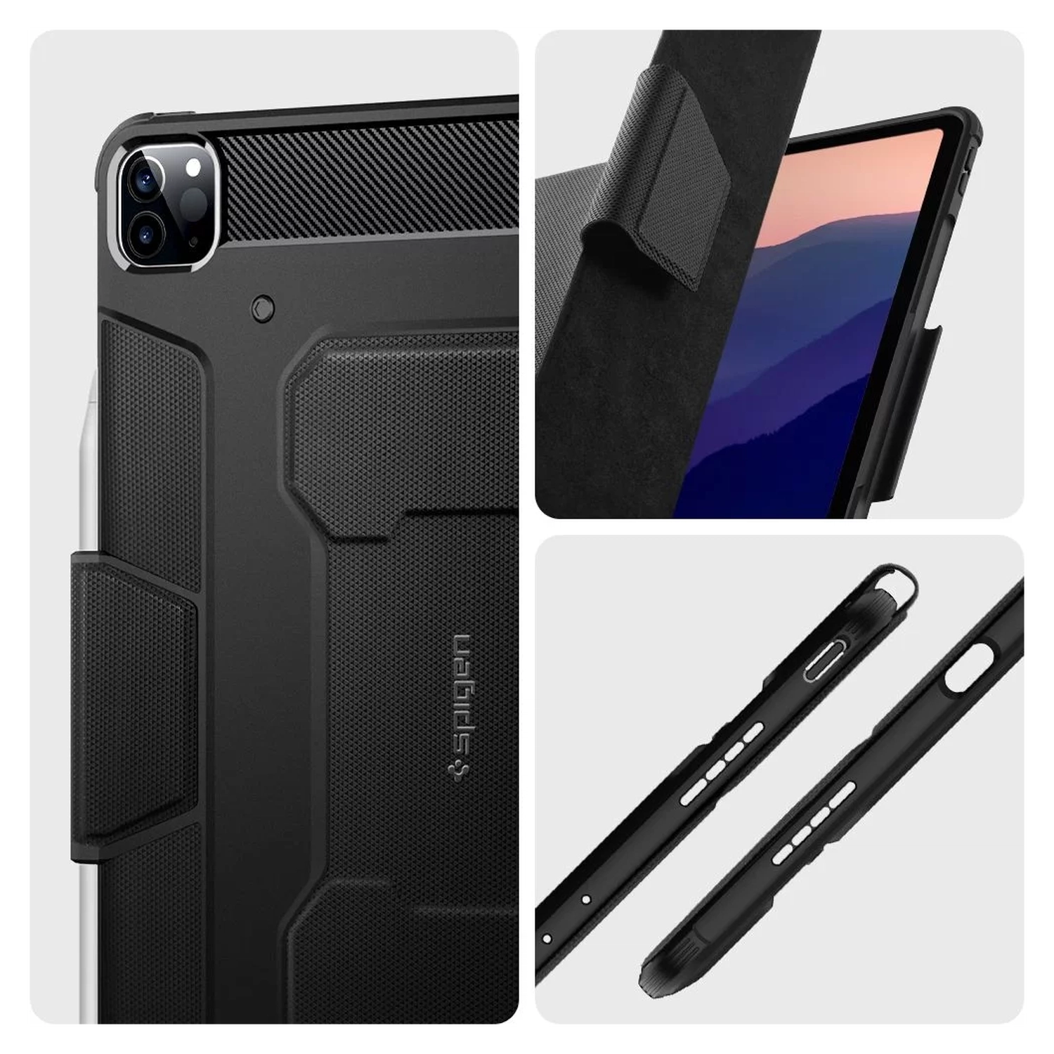 Spigen Rugged Armor Pro Apple iPad Pro 12.9 (2021) Hoes Zwart afbeelding 9