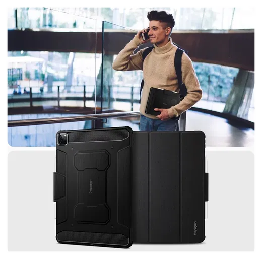 Spigen Rugged Armor Pro Apple iPad Pro 12.9 (2021) Hoes Zwart afbeelding 10