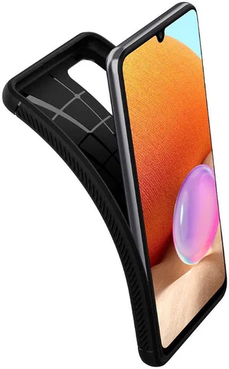 Spigen Rugged Armor Samsung Galaxy A32 5G Hoesje Back Cover Zwart afbeelding 2