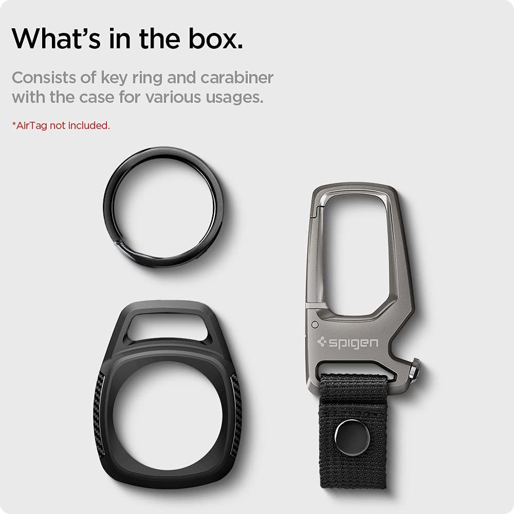 Spigen Rugged Armor Apple AirTag Hoesje Matte Zwart afbeelding 7