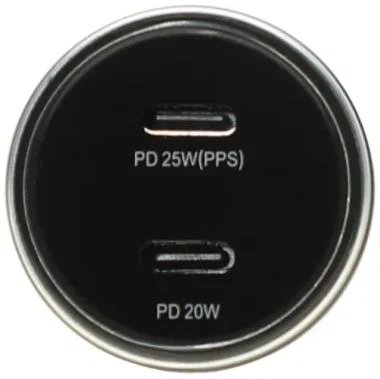 4smarts USB-C Dubbele Auto 45W Snellader Power Delivery Zwart afbeelding 7