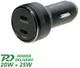 4smarts USB-C Dubbele Auto 45W Snellader Power Delivery Zwart afbeelding 3