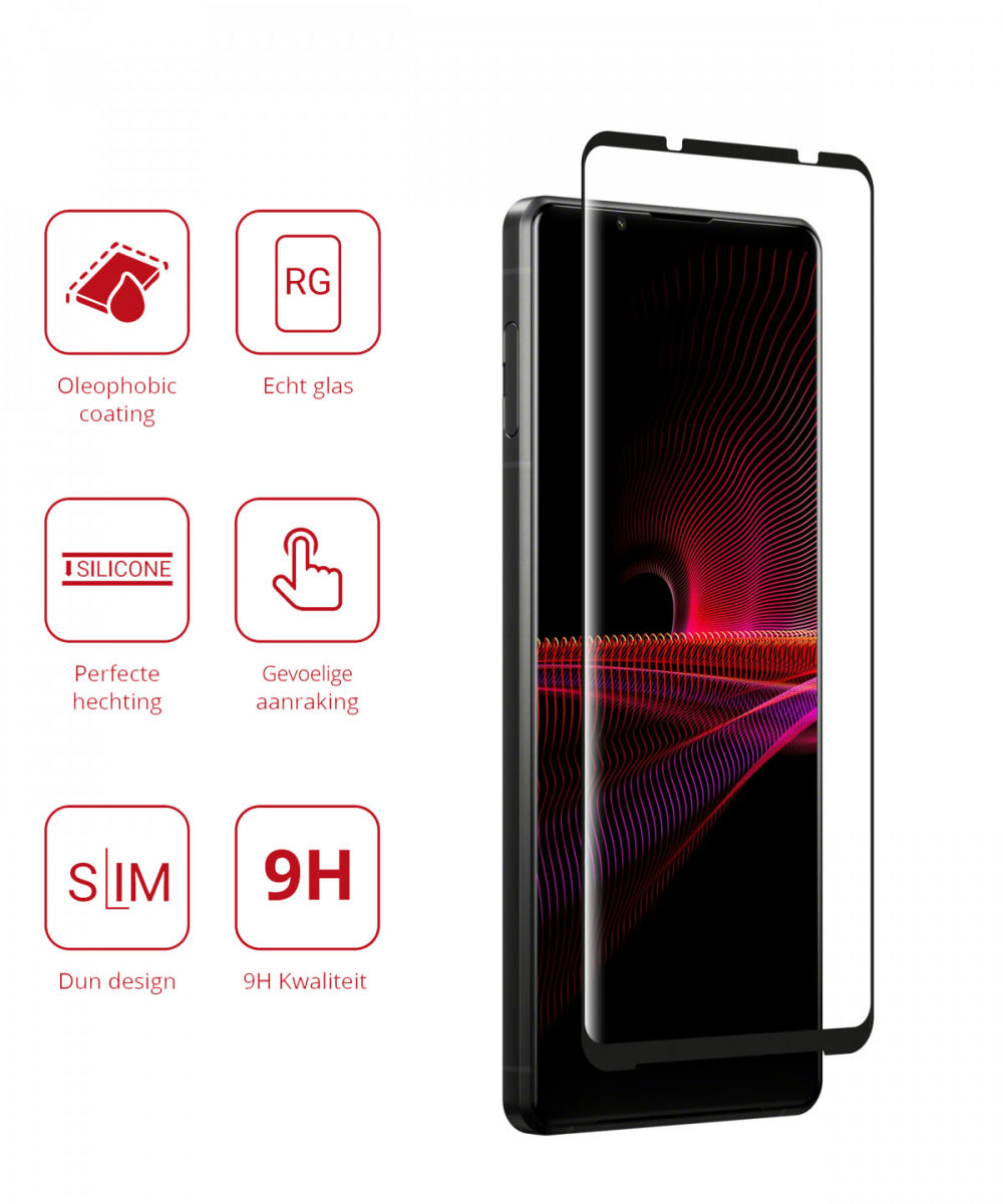 Rosso Sony Xperia 1 III 9H Tempered Glass Screen Protector afbeelding 2