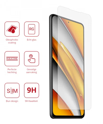 Rosso Xiaomi Poco F3 / Mi 11i 9H Tempered Glass Screen Protector afbeelding 2
