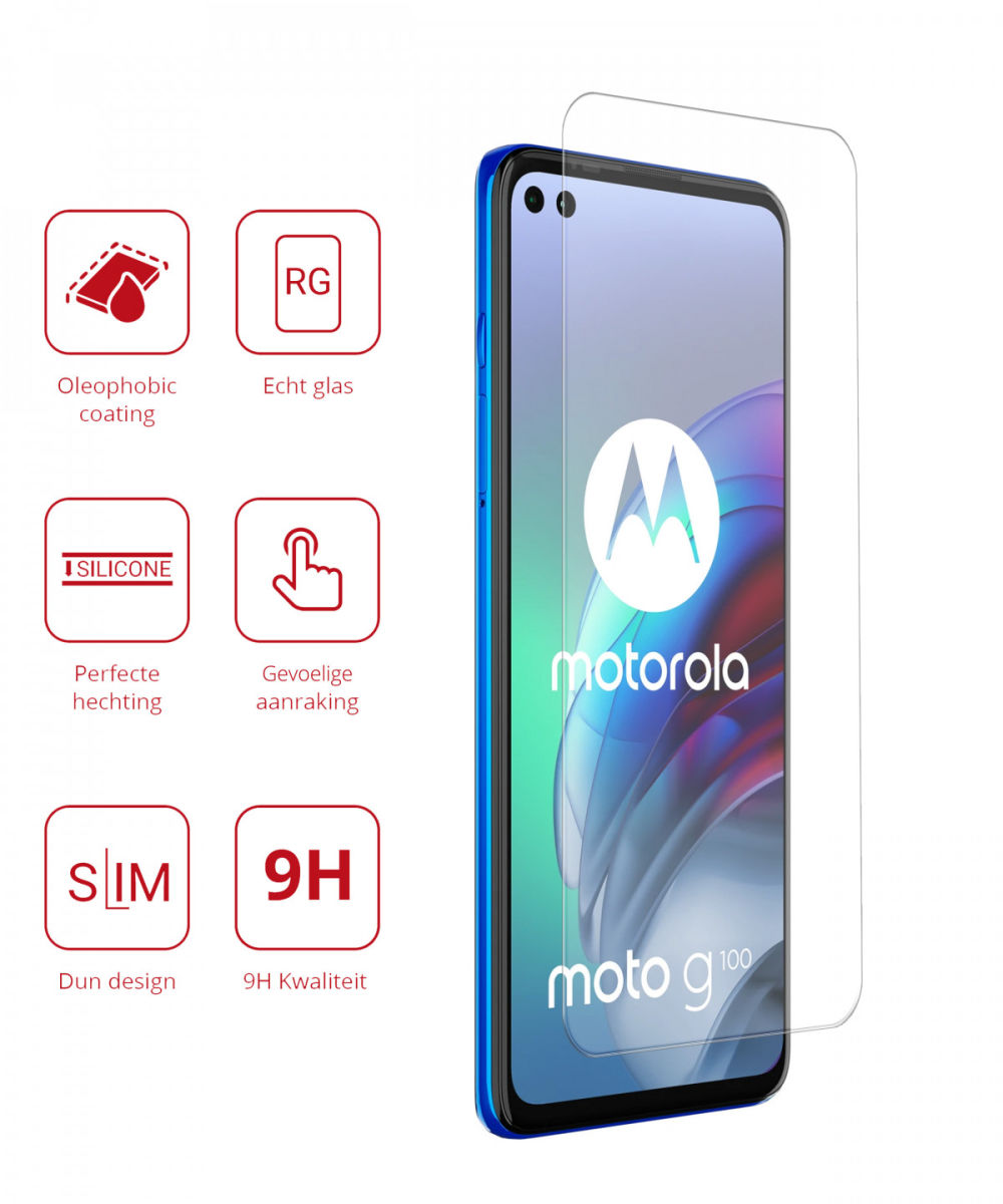 Rosso Motorola Moto G100 9H Tempered Glass Screen Protector afbeelding 2