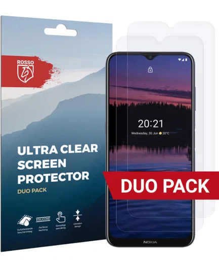 Rosso Nokia G10/G20/Nokia 6.3 Ultra Clear Screen Protector Duo Pack afbeelding 1