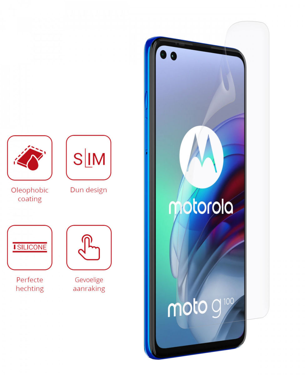 Rosso Motorola Moto G100 Ultra Clear Screen Protector Duo Pack afbeelding 2