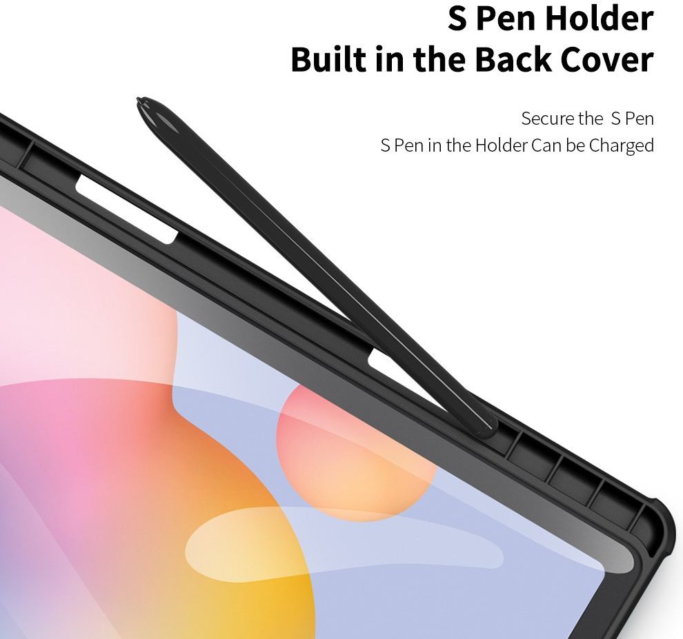 Dux Ducis Toby Samsung Galaxy Tab S6 Lite Hoes Tri-Fold Bookcase Zwart afbeelding 8