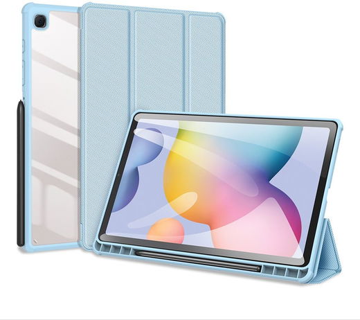 Dux Ducis Toby Samsung Galaxy Tab S6 Lite Hoes Tri-Fold Bookcase Blauw afbeelding 2