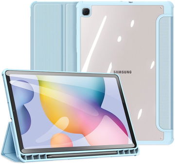 Dux Ducis Toby Samsung Galaxy Tab S6 Lite Hoes Tri-Fold Bookcase Blauw