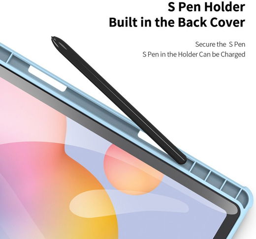 Dux Ducis Toby Samsung Galaxy Tab S6 Lite Hoes Tri-Fold Bookcase Blauw afbeelding 9