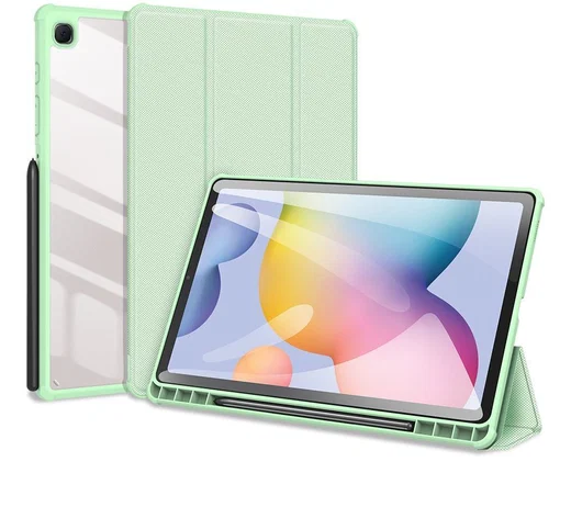 Dux Ducis Toby Samsung Galaxy Tab S6 Lite Hoes Tri-Fold Bookcase Groen afbeelding 1