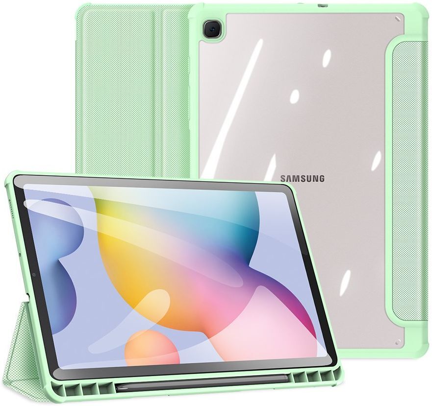 Dux Ducis Toby Samsung Galaxy Tab S6 Lite Hoes Tri-Fold Bookcase Groen afbeelding 10